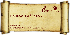 Csutor Márton névjegykártya